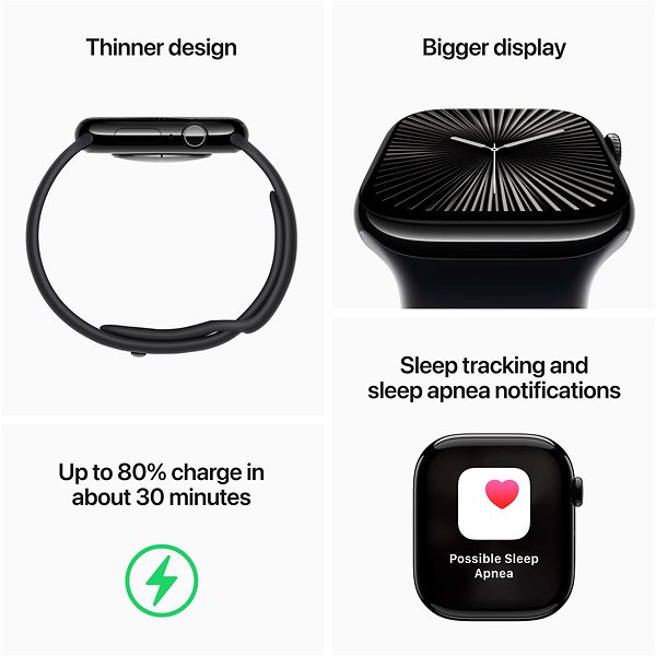 Smart Watch Apple Watch Series 10 46mm Cellular Natural Titanium Case with Natural Milanese Loop - M/L ...