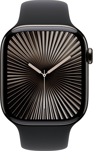 Smart Watch Apple Watch Series 10 46mm Cellular Slate Titanium Case with Black Sport Band - M/L ...