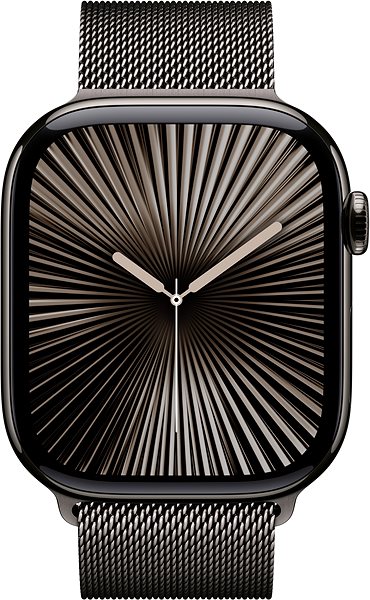 Smart Watch Apple Watch Series 10 46mm Cellular Slate Titanium Case with Slate Milanese Loop - M/L ...