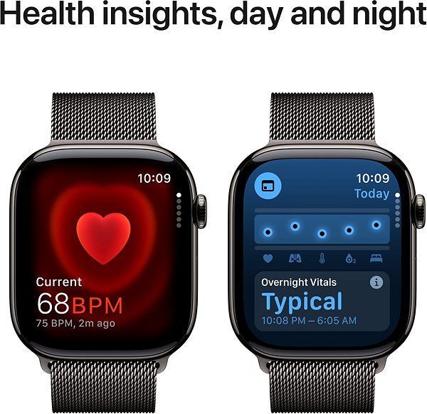Smart Watch Apple Watch Series 10 46mm Cellular Slate Titanium Case with Slate Milanese Loop - M/L ...