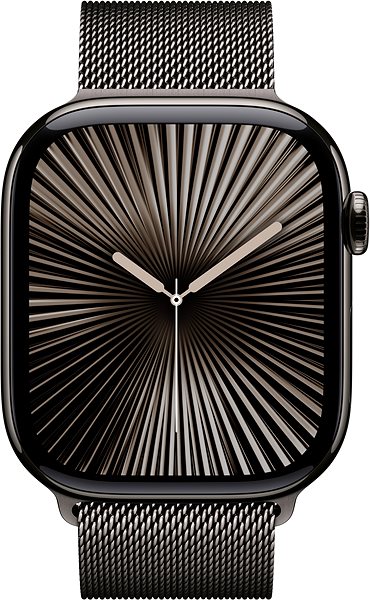 Smart Watch Apple Watch Series 10 46mm Cellular Slate Titanium Case with Slate Milanese Loop - S/M ...