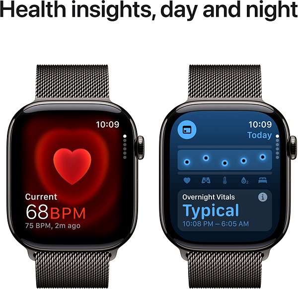 Smart Watch Apple Watch Series 10 46mm Cellular Slate Titanium Case with Slate Milanese Loop - S/M ...