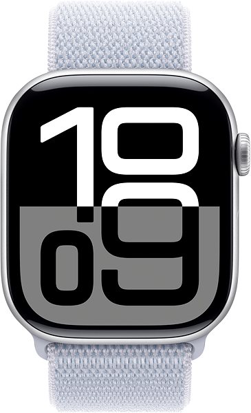 Smart Watch Apple Watch Series 10 46mm Cellular Silver Aluminium Case with Blue Cloud Sport Loop ...