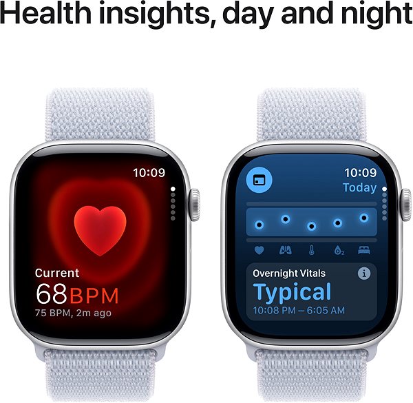 Smart Watch Apple Watch Series 10 46mm Cellular Silver Aluminium Case with Blue Cloud Sport Loop ...