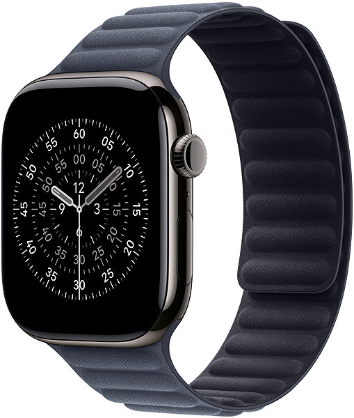 Armband Apple Watch 46 mm Marineblaues Magnetisches Armband – M/L ...