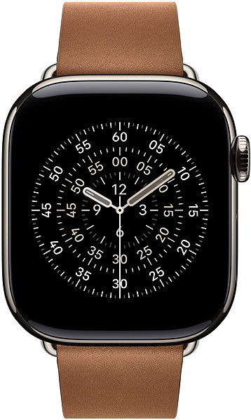 Smartwatch-Armband Apple Watch 42 mm Karamellfarbenes Armband mit moderner Schließe – Small ...