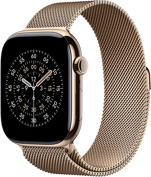 Armband Apple Watch 46 mm Milanaise Armband Gold - S/M ...