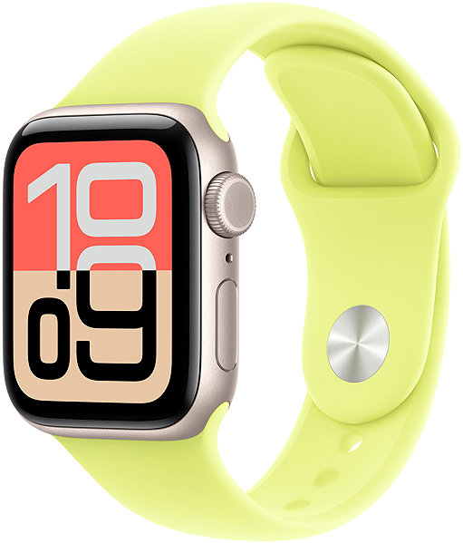 Armband Apple Watch 40mm neongelbes Sportarmband - S/M ...