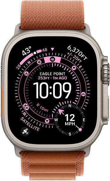 Armband Apple Watch 49mm Terracotta Alpine Pull - groß - Natürliches Titan ...