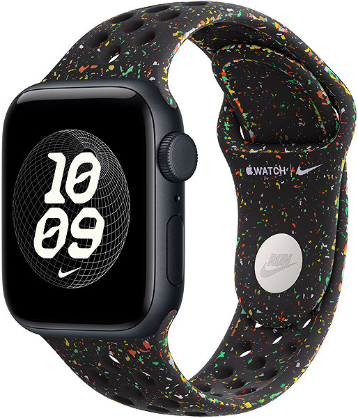 Armband Apple Watch 40 mm Midnight Black Sportarmband Nike – S/M ...