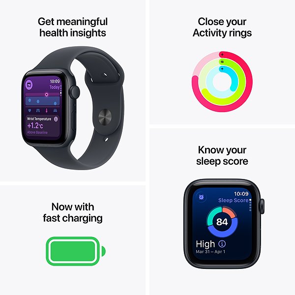 Smartwatch Apple Watch SE 3 40 mm Aluminium Polarstern mit Sportarmband Polarstern - M / L ...