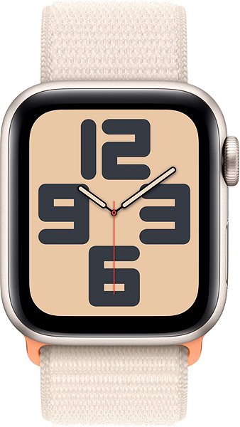 Okosóra Apple Watch SE 40mm - csillagfény alumínium tok, csillagfény sportpánt ...