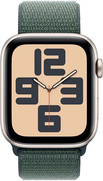 Smart Watch Apple Watch SE Cellular 44mm Starlight Aluminium Case with Lake Green Sport Loop ...