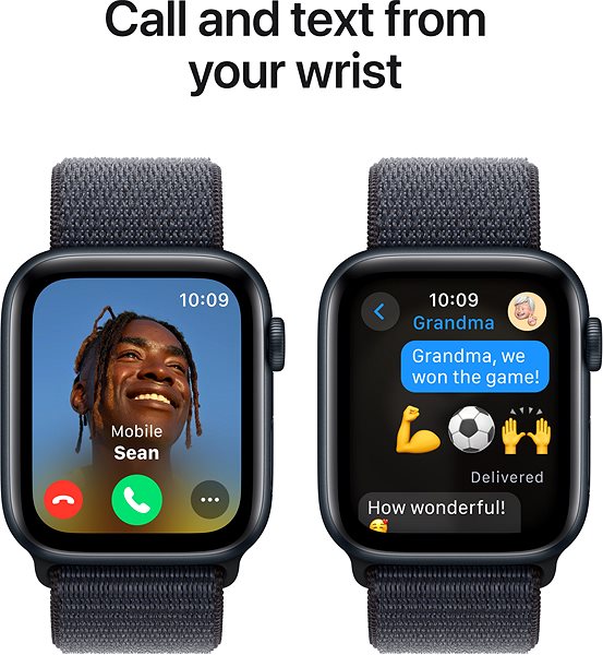 Smart Watch Apple Watch SE 44mm Midnight Aluminium Case with Ink Sport Loop ...