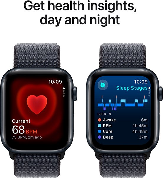 Smart Watch Apple Watch SE 44mm Midnight Aluminium Case with Ink Sport Loop ...