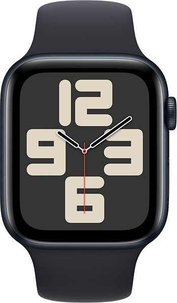 Okosóra Apple Watch SE 44mm - éjfekete alumínium tok, éjfekete sport szíj, S/M ...