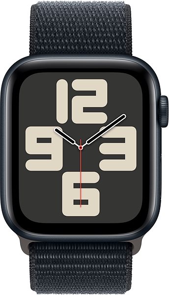 Okosóra Apple Watch SE 44mm - éjfekete alumínium tok, éjfekete sportpánt ...