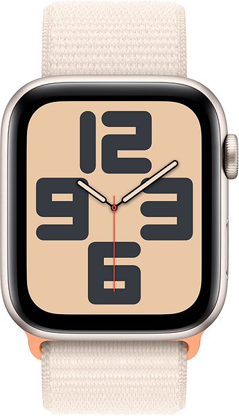 Smart hodinky Apple Watch SE Cellular 44 mm Hviezdne biely hliník s hviezdne bielym prevliekacím športovým remienkom ...