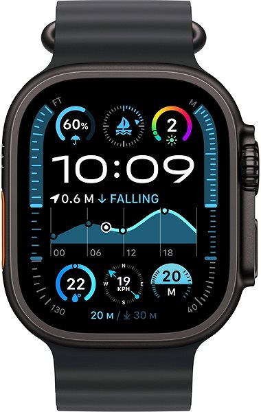 Smart Watch Apple Watch Ultra 2 49mm Black Titanium Case with Black Ocean Band ...