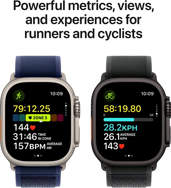 Smart Watch Apple Watch Ultra 2 49mm Black Titanium Case with Black Trail Loop - S/M ...