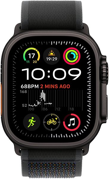Smart Watch Apple Watch Ultra 2 49mm Black Titanium Case with Black Trail Loop - M/L ...