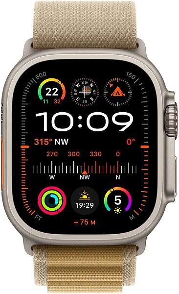 Smart Watch Apple Watch Ultra 2 49mm Natural Titanium Case with Tan Alpine Loop - Medium ...