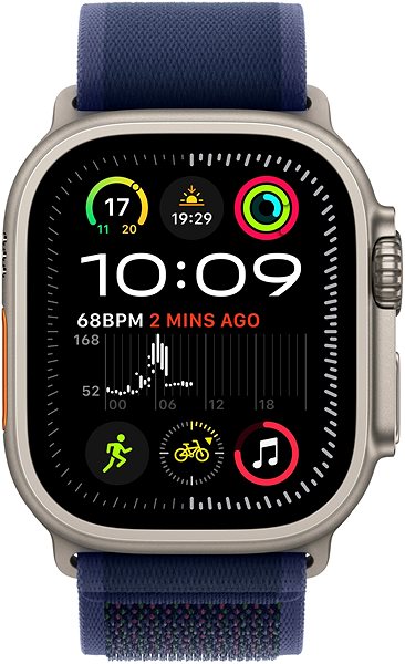 Smart Watch Apple Watch Ultra 2 49mm Natural Titanium Case with Blue Trail Loop - S/M ...