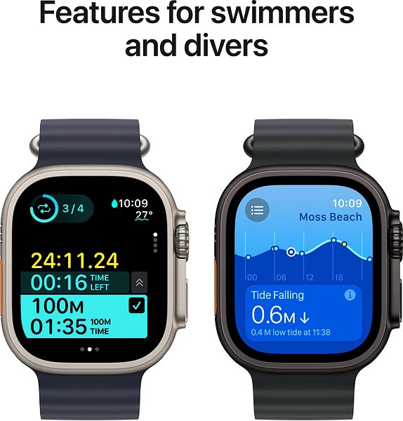 Smart Watch Apple Watch Ultra 2 49mm Natural Titanium Case with Natural Titanium Milanese Loop - L ...