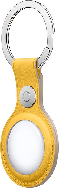 AirTag Schlüsselanhänger Apple AirTag Schlüsselanhänger aus Leder - Meyber Lemon Seitlicher Anblick