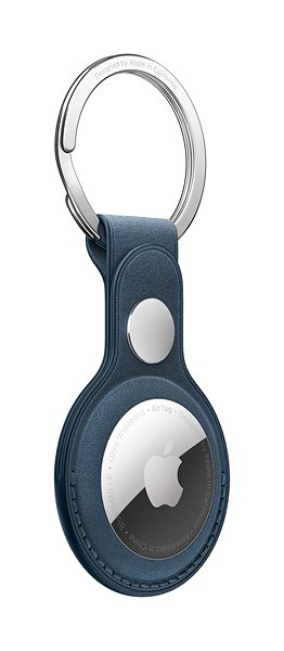 AirTag Schlüsselanhänger Apple FineWoven AirTag Schlüsselanhänger pazifikblau Seitlicher Anblick