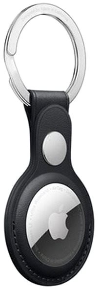 AirTag Schlüsselanhänger Apple AirTag Schlüsselanhänger aus Leder dunkelblau Seitlicher Anblick