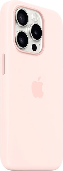 Telefon tok Apple iPhone 15 Pro MagSafe világos rózsaszín szilikon tok ...
