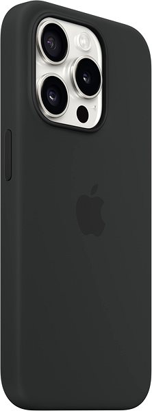 Telefon tok Apple iPhone 15 Pro MagSafe fekete szilikon tok ...