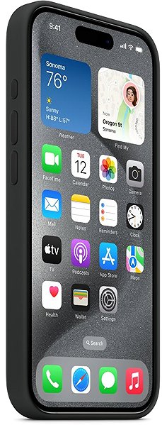 Handyhülle Apple iPhone 15 Pro Silikonhülle mit MagSafe schwarz ...