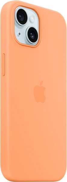 Telefon tok Apple iPhone 15 MagSafe narancssörbet szilikon tok ...