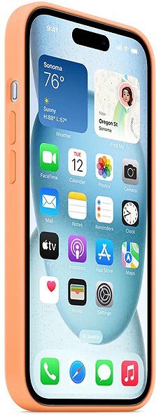 Handyhülle Apple iPhone 15 Silikonhülle mit MagSafe sorbet orange ...