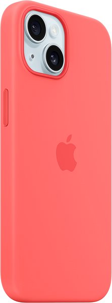 Handyhülle Apple iPhone 15 Silikonhülle mit MagSafe Licht melonenfarben ...