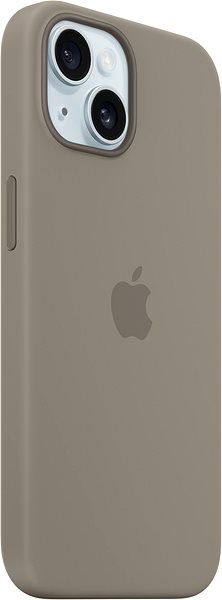 Handyhülle Apple iPhone 15 Silikonhülle mit MagSafe lehmgrau ...