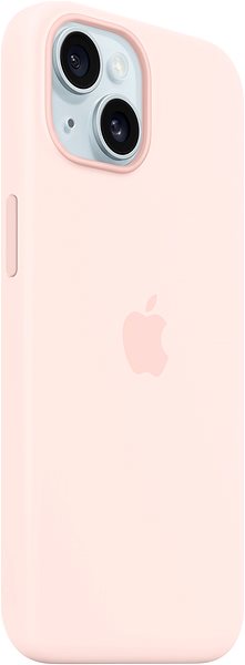 Telefon tok Apple iPhone 15 MagSafe világos rózsaszín szilikon tok ...