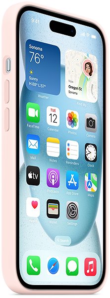 Handyhülle Apple iPhone 15 Silikonhülle mit MagSafe hellrosa ...