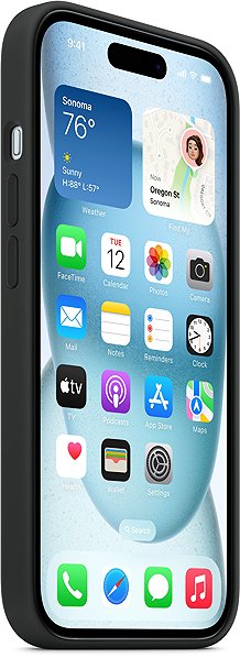 Handyhülle Apple iPhone 15 Silikonhülle mit MagSafe schwarz ...