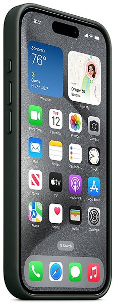 Handyhülle Apple iPhone 15 Pro FineWoven-Stoff Handyhülle mit MagSafe blattgrün ...