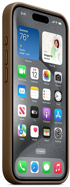 Handyhülle Apple iPhone 15 Pro FineWoven-Stoff Handyhülle mit MagSafe rauchfarben ...