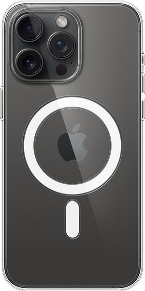 Telefon tok Apple iPhone 15 Pro Max MagSafe átlátszó tok ...