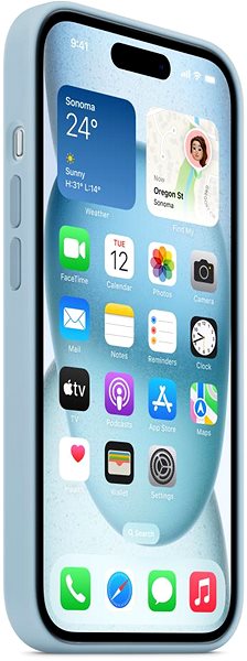 Handyhülle Apple iPhone 15 Silikonhülle mit MagSafe hellblau ...