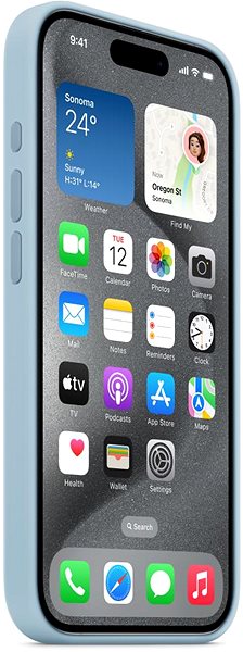 Handyhülle Apple iPhone 15 Pro Silikonhülle mit MagSafe hellblau ...