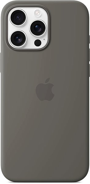 Handyhülle Apple iPhone 16 Pro Max Silikon Case mit MagSafe – Steingrau ...