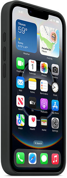 Telefon tok Apple iPhone 16e fekete szilikon tok ...