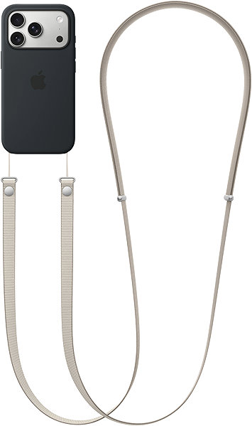 Telefon nyakpánt Apple Crossbody pánt Drapp ...