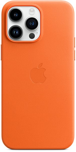 Kryt na mobil Apple iPhone 14 Pro Max  Kožený kryt s MagSafe oranžový ...